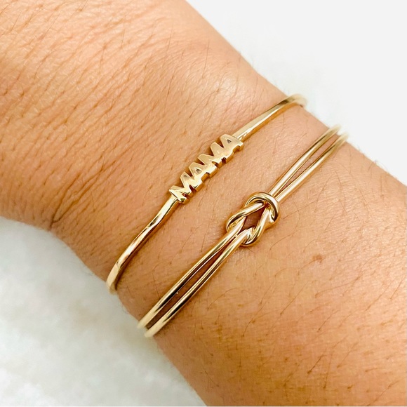 Mama Bracelet, Gold Knot Bracelet - Picture 10 of 10
